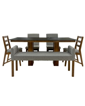 COMEDOR GUERNICA CON 2 SILLAS 2 SILLONES Y 1 BANCA 