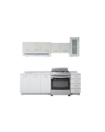 COCINA ROMANA DE 5 MODULOS Y 2.40 MTS COLOR GRIS