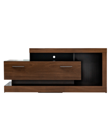 Mesa de TV Bruselas Con Cajon Minimalista Color Nogal