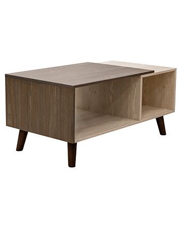 Mesa De Centro Lucca Estilo Nórdico - Bicolor Organizadores