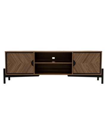 Mesa de TV Argelia Minimalista 1.80m con Puertas Color Beige