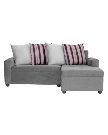 Sala Esquinera Completa Lliyo con Chaise Longue - Color Gris