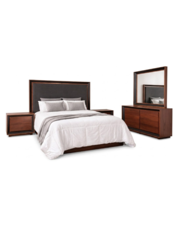 Recamara Completa King Size Prestige 4 piezas - Color Caoba