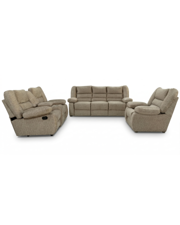 Sala Completa Reclinable (3-2-1) Orleans 3 piezas - Color Beige