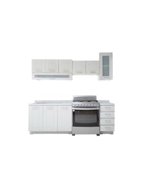 COCINA ROMANA DE 5 MODULOS Y 2.40 MTS COLOR GRIS