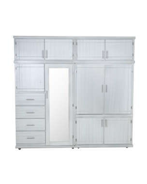 Ropero Mixto 9 Puertas con 4 Cajones Organizador de Ropa - Color Blanco
