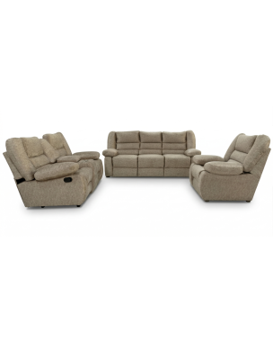 Sala Completa Reclinable (3-2-1) Orleans 3 piezas - Color Beige